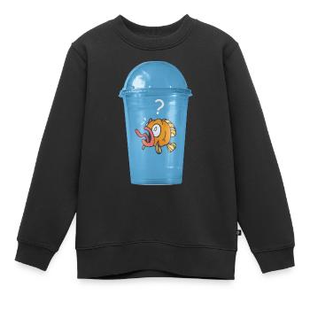 Sans plastique - Sweat Premium enfant bio - noir - Devant - AI Model Kid Female (0cm)