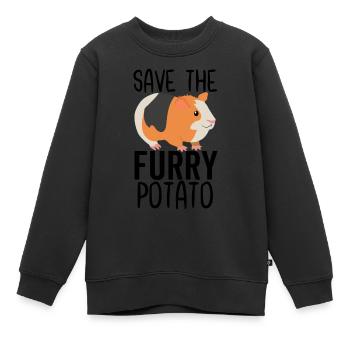 Rette die pelzige Kartoffel - Kinder Premium Organic Sweatshirt - Schwarz - Vorne - AI Model Kid Female (0cm)