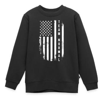 Équipe Normal - Sweat Premium enfant bio - noir - Devant - AI Model Kid Female (0cm)