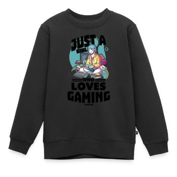 Game Nerd Spielkonsole Gaming zocken Gamepad - Kinder Premium Organic Sweatshirt - Schwarz - Vorne - AI Model Kid Female (0cm)