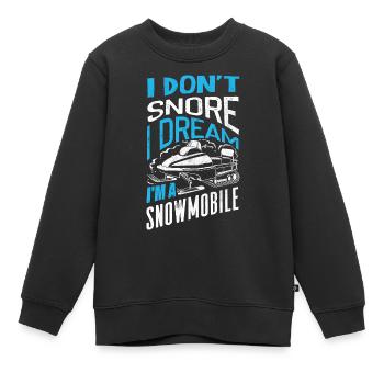 Motoneige Motoneige Motoneige Je Ne - Sweat Premium enfant bio - noir - Devant - AI Model Kid Female (0cm)