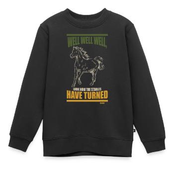 Pferd Pferderennen Pferdespruch Hengst - Kinder Premium Organic Sweatshirt - Schwarz - Vorne - AI Model Kid Female (0cm)