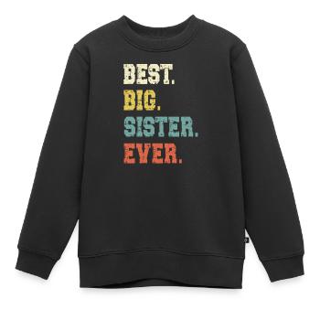 Grosse Schwester - Kinder Premium Organic Sweatshirt - Schwarz - Vorne - AI Model Kid Female (0cm)