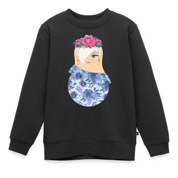 Matroschka Viola - Kinder Premium Organic Sweatshirt - Schwarz - Vorne - AI Model Kid Female (0cm)