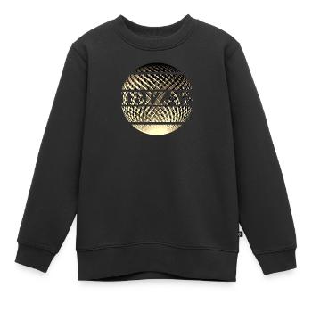 Ibiza Logo in Gold - Kinder Premium Organic Sweatshirt - Schwarz - Vorne - AI Model Kid Female (0cm)