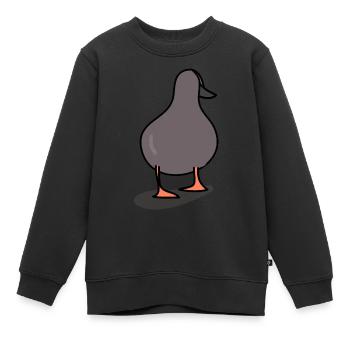 Oiseau canard - Sweat Premium enfant bio - noir - Devant - AI Model Kid Female (0cm)