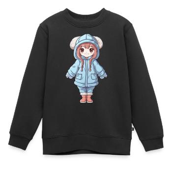 Magical Happiness - The Cute Anime Girl - Sweat Premium enfant bio - noir - Devant - AI Model Kid Female (0cm)