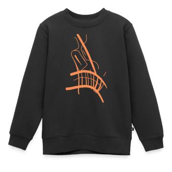 Visage de graffiti en colère sur une casquette de baseball - Sweat Premium enfant bio - noir - Devant - AI Model Kid Female (0cm)