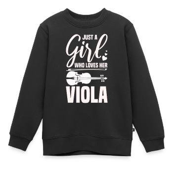 Bratsche - Kinder Premium Organic Sweatshirt - Schwarz - Vorne - AI Model Kid Female (0cm)