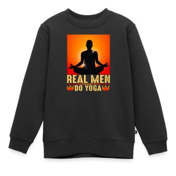 Yoga, Zen, Zen-Haltung - Kinder Premium Organic Sweatshirt - Schwarz - Vorne - AI Model Kid Female (0cm)