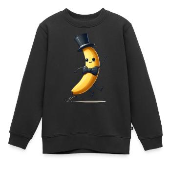 Mister Banana - Kinder Premium Organic Sweatshirt - Schwarz - Vorne - AI Model Kid Female (0cm)