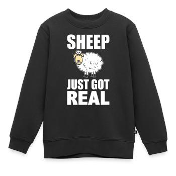 Schafliebhaber Rancher Schäfer - Kinder Premium Organic Sweatshirt - Schwarz - Vorne - AI Model Kid Female (0cm)