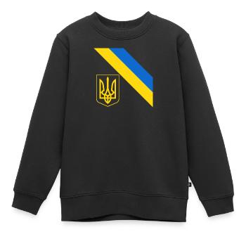 Ukrainisch - Kinder Premium Organic Sweatshirt - Schwarz - Vorne - AI Model Kid Female (0cm)