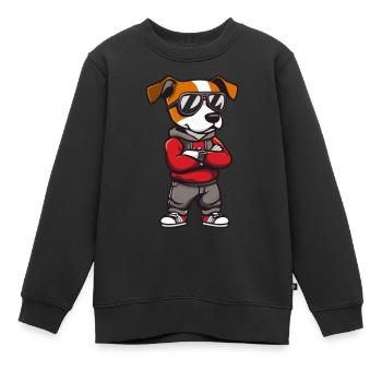 Jack Russel Terrier - Kinder Premium Organic Sweatshirt - Schwarz - Vorne - AI Model Kid Female (0cm)