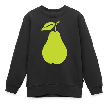 Poire - Sweat Premium enfant bio - noir - Devant - AI Model Kid Female (0cm)