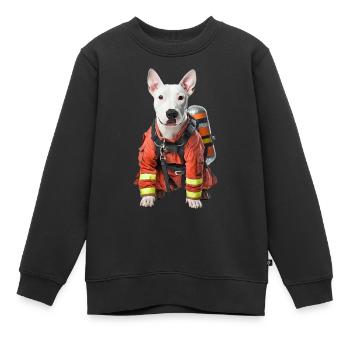 Bullterrier - Kinder Premium Organic Sweatshirt - Schwarz - Vorne - AI Model Kid Female (0cm)
