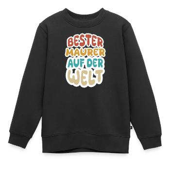 Berufung Maurer - Kinder Premium Organic Sweatshirt - Schwarz - Vorne - AI Model Kid Female (0cm)