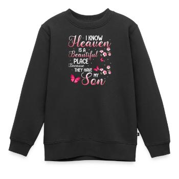 Heaven Butterfly Son - Kinder Premium Organic Sweatshirt - Schwarz - Vorne - AI Model Kid Female (0cm)