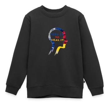 Fühle es, um es zu heilen ACT-Therapie - Kinder Premium Organic Sweatshirt - Schwarz - Vorne - AI Model Kid Female (0cm)
