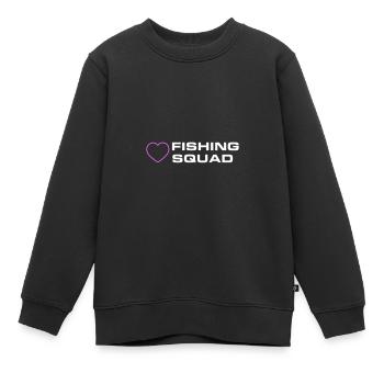 Fishing Squad - Kinder Premium Organic Sweatshirt - Schwarz - Vorne - AI Model Kid Female (0cm)