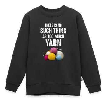 Crochet Crochet Crocheter Drôle - Sweat Premium enfant bio - noir - Devant - AI Model Kid Female (0cm)