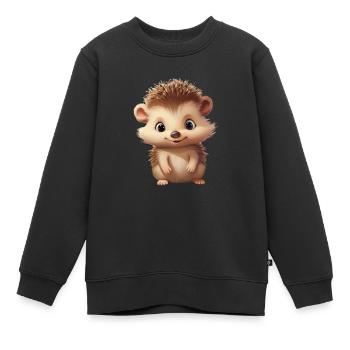 Süßer Igel für Babys und Kinder - Kinder Premium Organic Sweatshirt - Schwarz - Vorne - AI Model Kid Female (0cm)