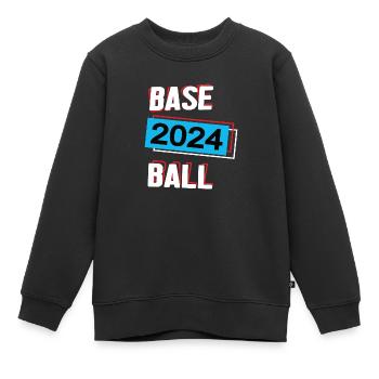 Baseball 2024 Baseballer Baseballspieler Spiel - Kinder Premium Organic Sweatshirt - Schwarz - Vorne - AI Model Kid Female (0cm)