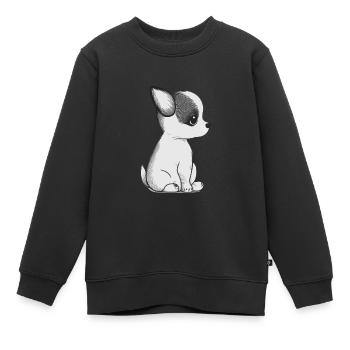 Cute Little Doodle Baby Dog - Kids Premium Organic Sweatshirt - black - Front - AI Model Kid Female (0cm)