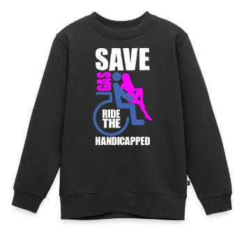 Behindert Humor Lustig - Kinder Premium Organic Sweatshirt - Schwarz - Vorne - AI Model Kid Female (0cm)