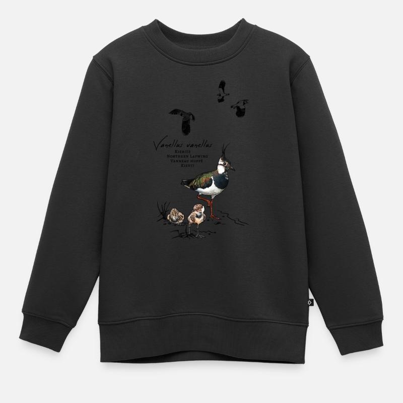 Vanneau - Sweat Premium enfant bio - noir