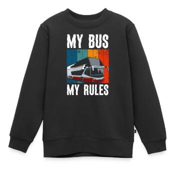 Bus Beruf Arbeit Kraftfahrer - Kinder Premium Organic Sweatshirt - Schwarz - Vorne - AI Model Kid Female (0cm)
