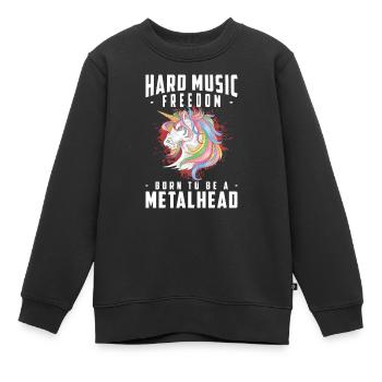 Metal Gitarre Rock Hardrock - Kinder Premium Organic Sweatshirt - Schwarz - Vorne - AI Model Kid Female (0cm)
