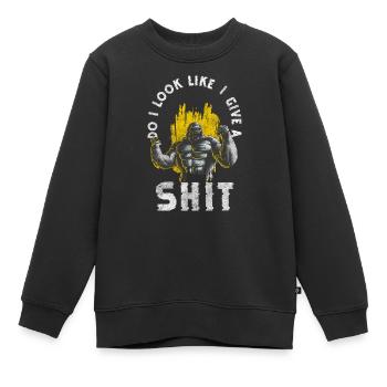 Affe Zoo Primat - Kinder Premium Organic Sweatshirt - Schwarz - Vorne - AI Model Kid Female (0cm)