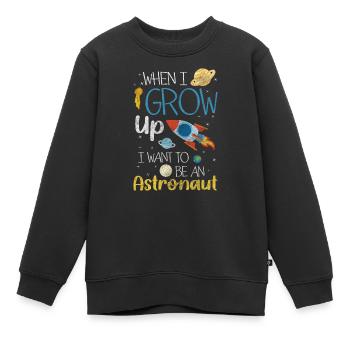 Weltall Sterne Mond - Kinder Premium Organic Sweatshirt - Schwarz - Vorne - AI Model Kid Female (0cm)