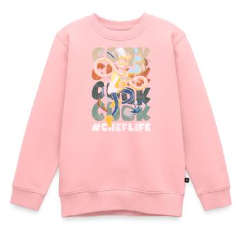 Chef Chef Art Culinaire Goût - Sweat Premium enfant bio - rose - Devant - AI Model Kid Female (0cm)