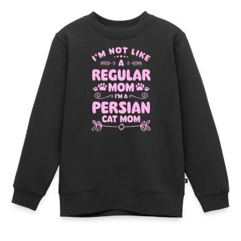 Perser Katze Katzenfreund - Kinder Premium Organic Sweatshirt - Schwarz - Vorne - AI Model Kid Female (0cm)