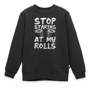 Culture japonaise mignonne de la nourriture à base de soja - Sweat Premium enfant bio - noir - Devant - AI Model Kid Female (0cm)