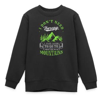 Bergsteiger Wanderer Bergsport Kletterwand - Kinder Premium Organic Sweatshirt - Schwarz - Vorne - AI Model Kid Female (0cm)