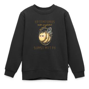 Biene Optimismus Sumsi mit Po - Kinder Premium Organic Sweatshirt - Schwarz - Vorne - AI Model Kid Female (0cm)