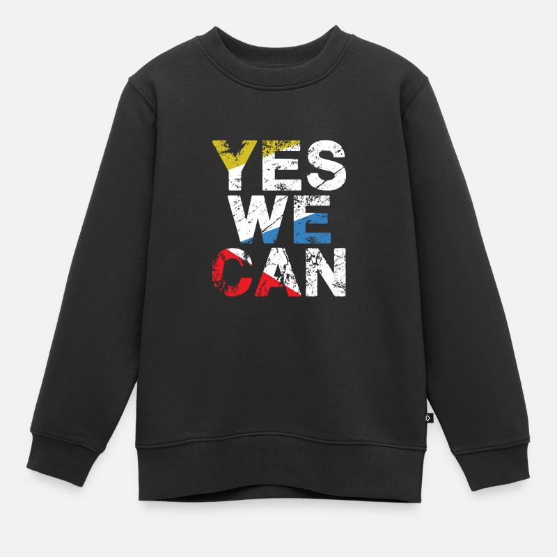 Oui nous pouvons - Sweat Premium enfant bio - noir
