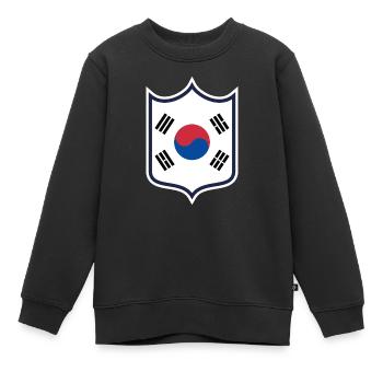 Corée du Sud - Sweat Premium enfant bio - noir - Devant - AI Model Kid Female (0cm)