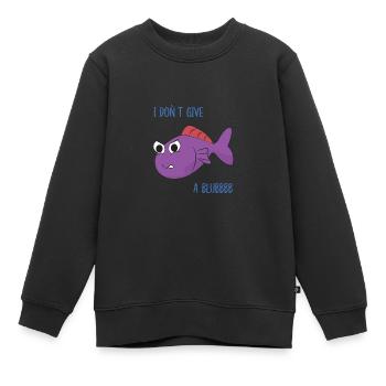 Poisson adolescent pubère provocateur - Sweat Premium enfant bio - noir - Devant - AI Model Kid Female (0cm)