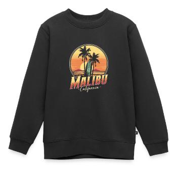 Malibu Kalifornien - Kinder Premium Organic Sweatshirt - Schwarz - Vorne - AI Model Kid Female (0cm)