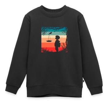 alimentation des oiseaux - Sweat Premium enfant bio - noir - Devant - AI Model Kid Female (0cm)