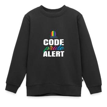 Code Pride Alert Bisexual Lesbian Love Asexual Tra - Kinder Premium Organic Sweatshirt - Schwarz - Vorne - AI Model Kid Female (0cm)