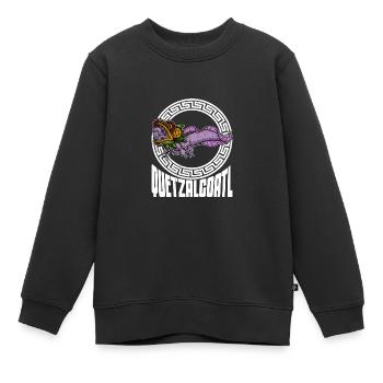 Quetzalcoatl Axolotl Mexiko Azteken Gottheit - Kinder Premium Organic Sweatshirt - Schwarz - Vorne - AI Model Kid Female (0cm)