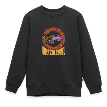 Quetzalcoatl Axolotl Mexiko Azteken Gottheit - Kinder Premium Organic Sweatshirt - Schwarz - Vorne - AI Model Kid Female (0cm)