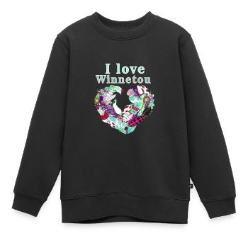 Enregistrer Winnetou,Winnetou,Federn,Illustration - Sweat Premium enfant bio - noir - Devant - AI Model Kid Female (0cm)