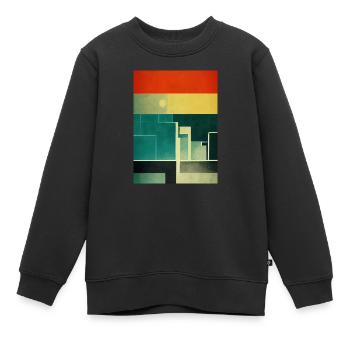 Bauhaus - von der Architektur inspirierte Illustration - Kinder Premium Organic Sweatshirt - Schwarz - Vorne - AI Model Kid Female (0cm)