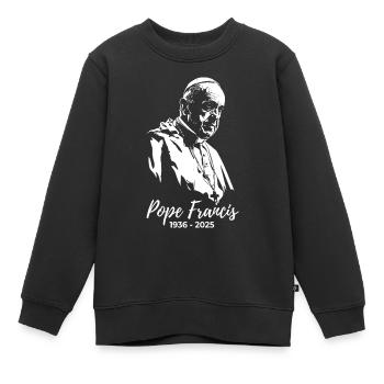 Pape François - Saint-Père - Sweat Premium enfant bio - noir - Devant - AI Model Kid Female (0cm)